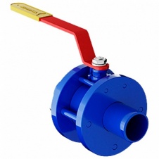 Шаровой стальной кран ф/ф Ду 100 Ру 16, с ручкой, LD Стриж 100.016.Н/П.02.